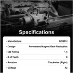 Starter for Saab 900 & Saab 9000 V6 2.5L 2498cc | OEM 0 001 108 148